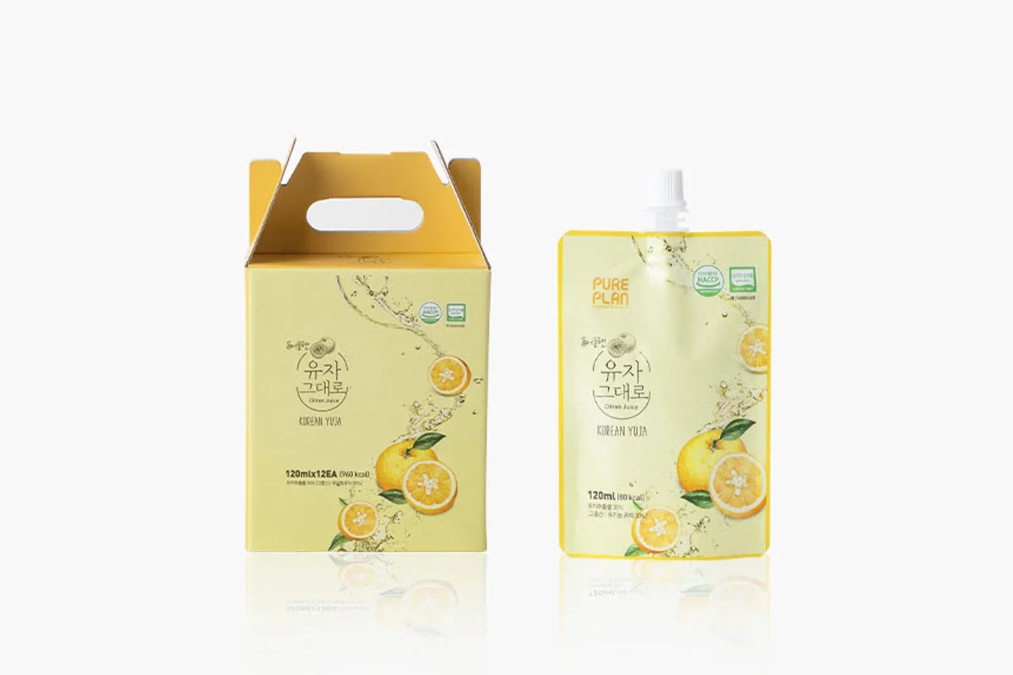 퓨어플랜유자그대로 선물 세트(120ml X 12개)