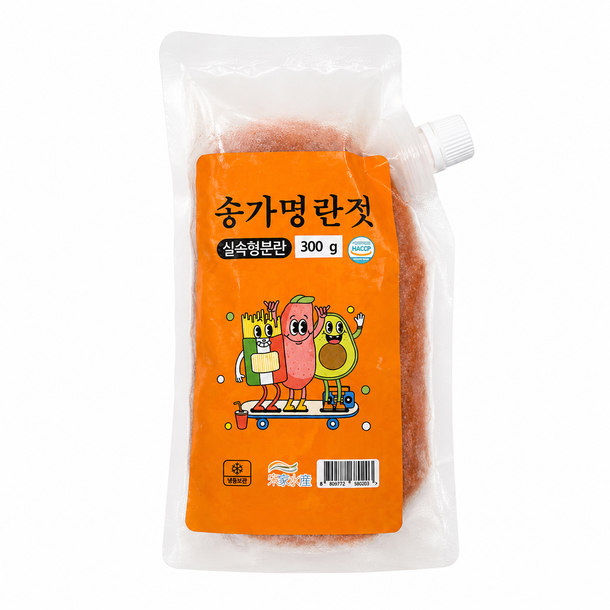 Frozen Salted Pollack Roe Tube (300g, 10.58oz)