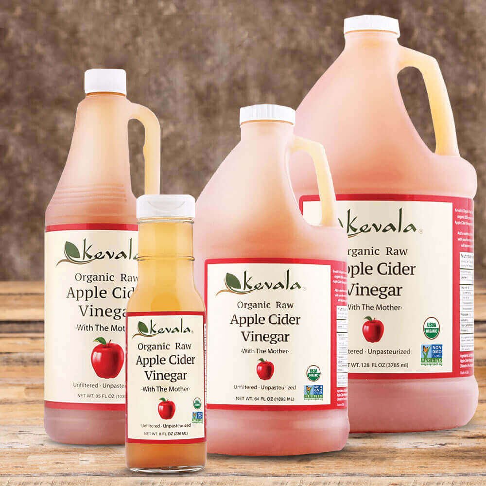 Kevala Organic Raw Apple Cider Vinegar with the Mother – 1 Gallon - MEALTONES
