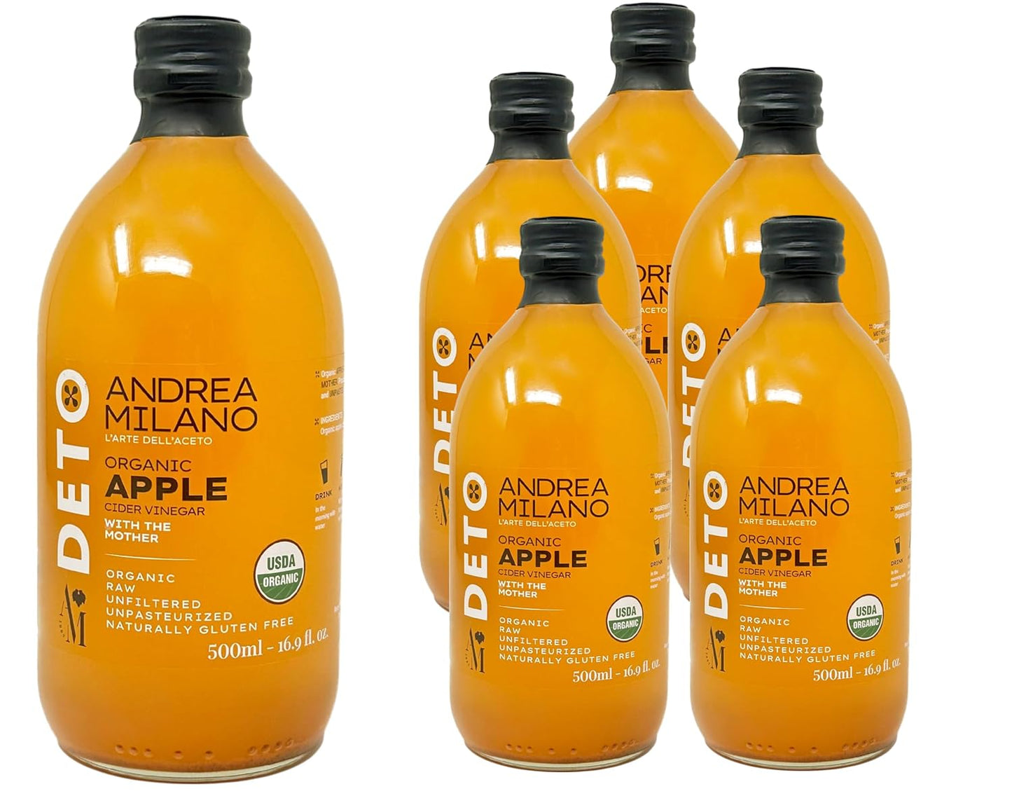 Andrea Milano Organic Apple Cider Vinegar with the Mother – 16.9 oz