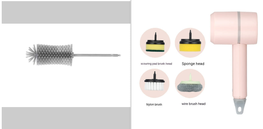Electric Cleaning Brush Dishwashing Brush Automatic Wireless USB Rechargeable Professional Kitchen Bathtub Tile Cleaning Brushes - MEALTONES