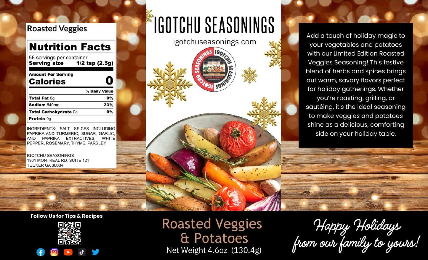 Roasted Veggie 5.5 oz Holiday Limited Edition