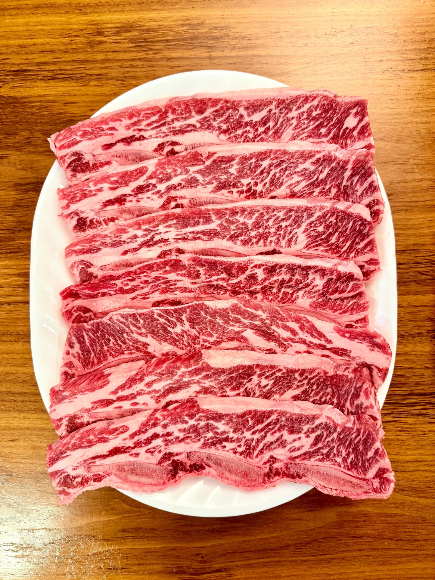 Premium Center-Cut LA Galbi (Unmarinated Beef Short Rib) (2lb)