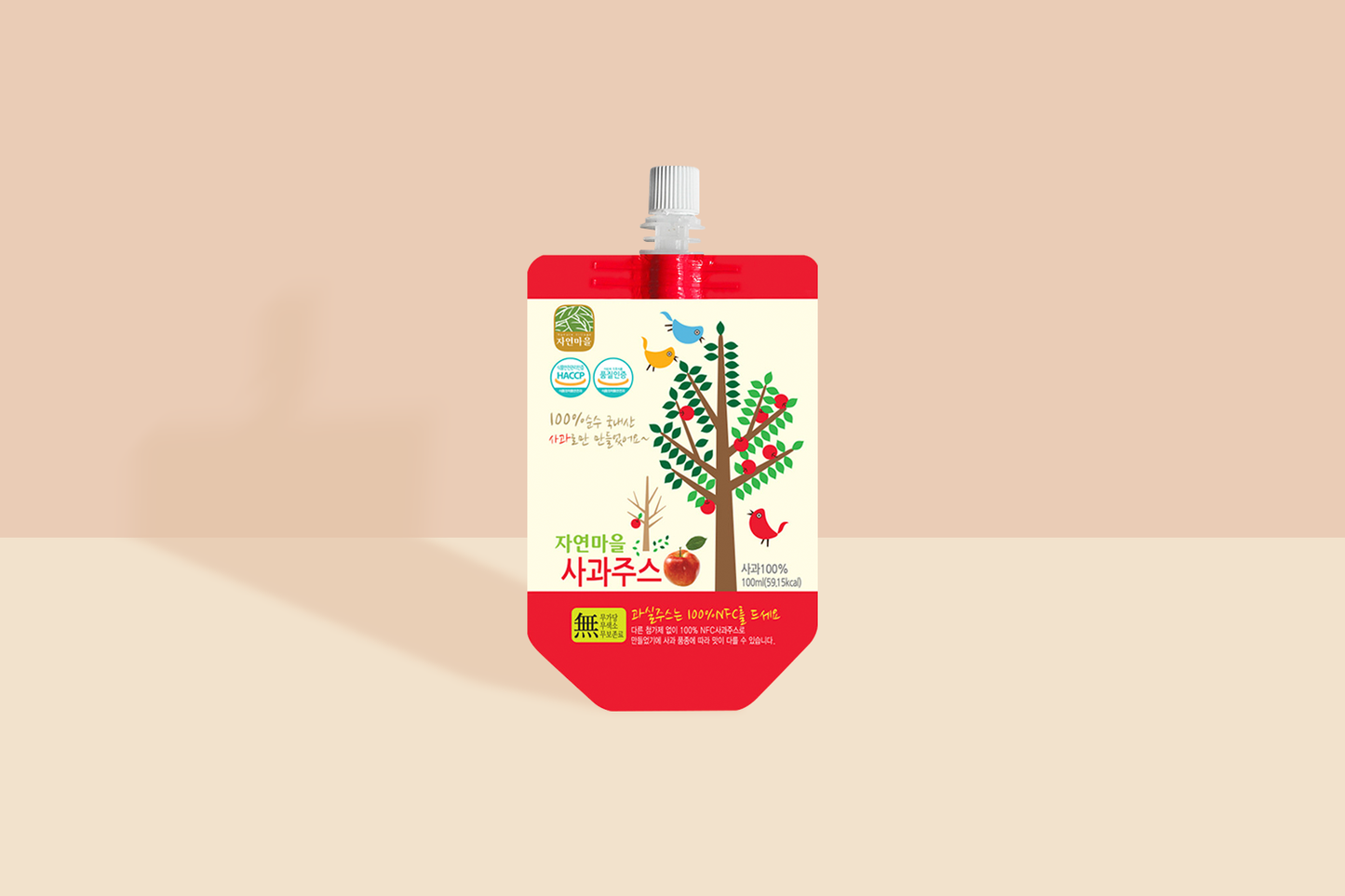 자연마을 사과주스 (100ml X 10)