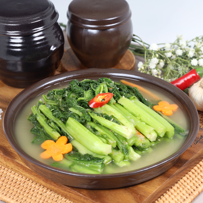 Na You Sun's Yeosu Dolsan Sanchae Gatmulkimchi (Leaf Mustard Water Kimchi)