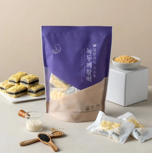 [ChangEok] Mung Bean & Sesame Glutinous Rice Cake (500g, 17.64 oz)