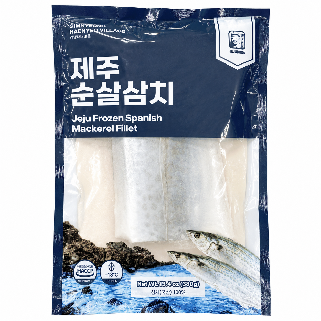 [Jejudoda]Jeju Frozen Spanish Mackerel Fillet (380g, 13.40oz)