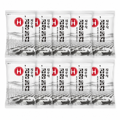 [Haenong] Pole-Raised Gopchang Dol Gim Seaweed (10 Sheets, 22g, 0.78 oz)