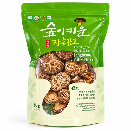 Forest-Grown Jangheung Shiitake Mushrooms(80g, 2.8oz)
