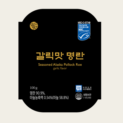 Deokhwa Original Pollock Roe(Garlic Flavor) 덕화 갈릭맛 명란 100g