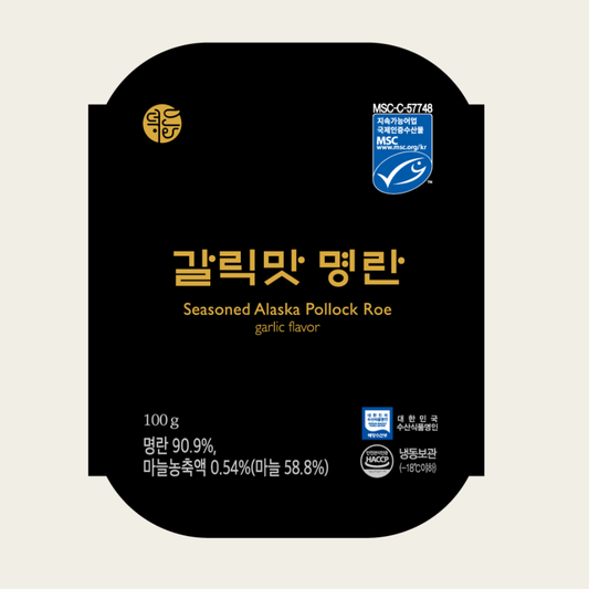 Deokhwa Original Pollock Roe(Garlic Flavor) 덕화 갈릭맛 명란 100g