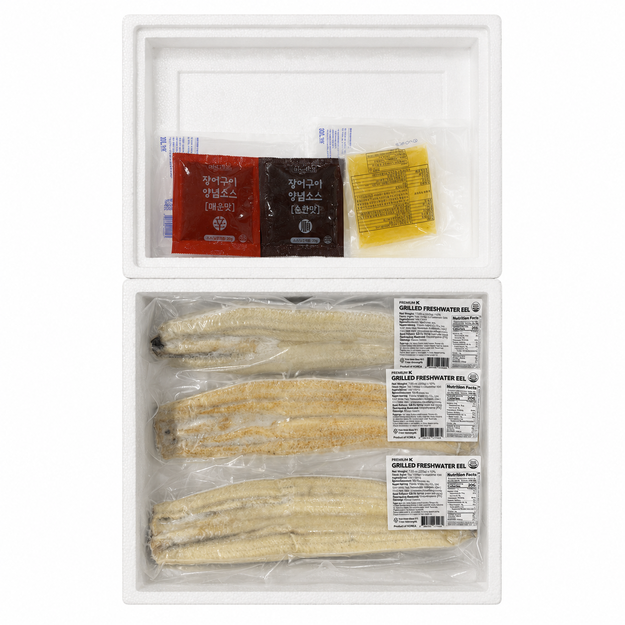 Extra-Large Grilled Freshwater Eel (2.2lb, 3 Eels, 3 Sauces Included)