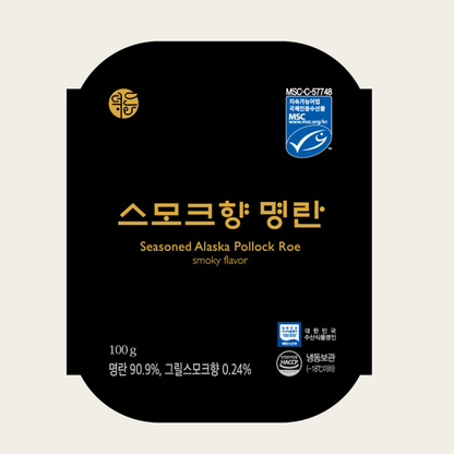 Deokhwa Pollack Roe(Smoky Flavor) 덕화 스모크향  명란 100g