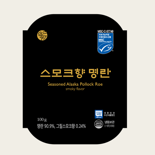 Deokhwa Pollack Roe(Smoky Flavor) 덕화 스모크향  명란 100g