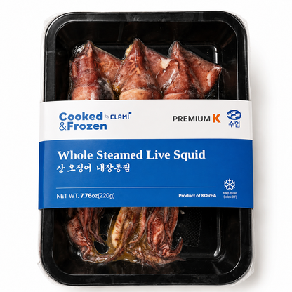 [Clami] Whole Steamed Live Squid (220g, 7.76 oz)