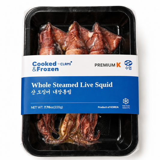 [Clami] Whole Steamed Live Squid (220g, 7.76 oz)