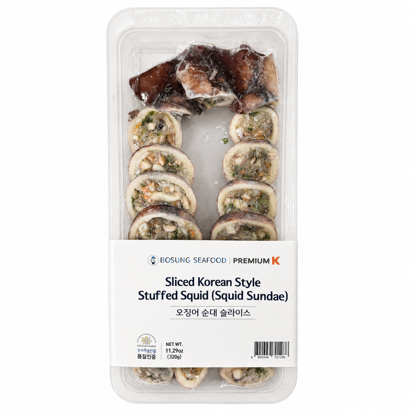 Sliced Korean Style Stuffed Squid (Squid Sundae) (320g, 11.29oz)