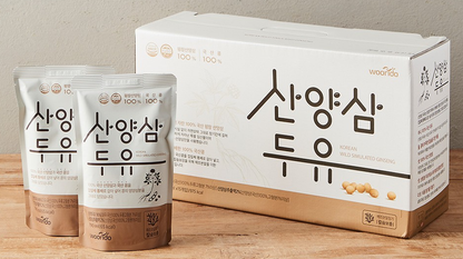 [Woorido]Wild Ginseng Soy Milk (190ml x 15P, 1 Box)