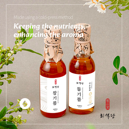 Premium Cold Pressed Sesame / Perilla Oil from Korea (180ml)