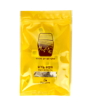 [Jeongseongdarin] Organic Burdock Tea (20g, 1g × 20 Tea Bags, Zipper Bag)
