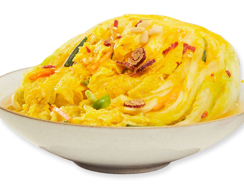 Pickup (LA Korea town)-[Pyeongchang Kkotsuni] Napa Cabbage Kimchi with Pumpkin & Mustard (3kg, 6.61lb)