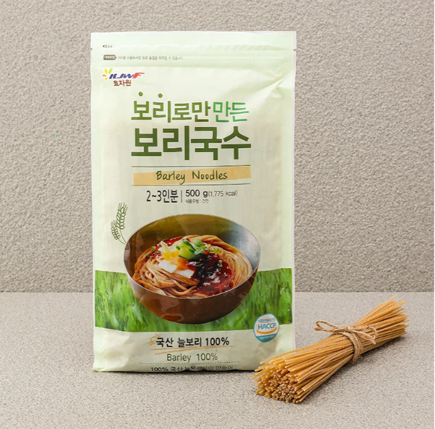 [Hyojawon] 100% Barley Noodles (500g, 17.64 oz)