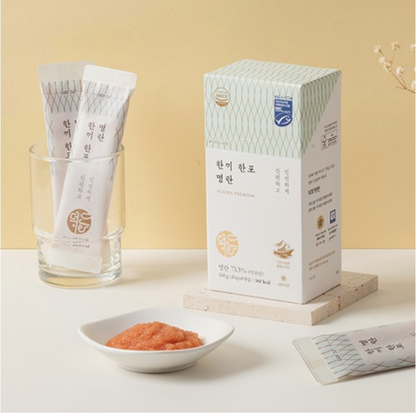 Deokhwa Alaska One-Meal Pollock Roe Sticks 덕화 알라스카 한끼한포 명란 160g 1pack ( 20g X 8ea)