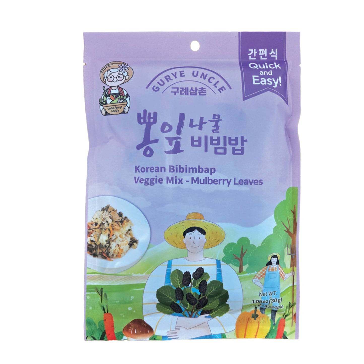 Korean Bibimbap Veggie Mix Mulberry Leaves (30g, 1.05 oz)
