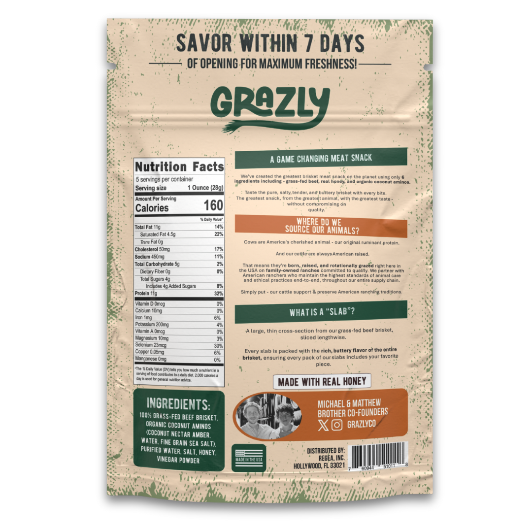 Raw Honey & Coconut Aminos Brisket Slabs - MEALTONES