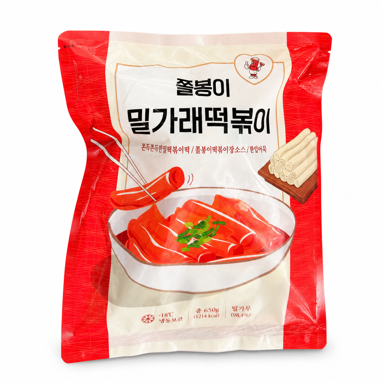 Jjolbongi Wheat Rice Cake Tteokbokki (650g, 22.93 oz)