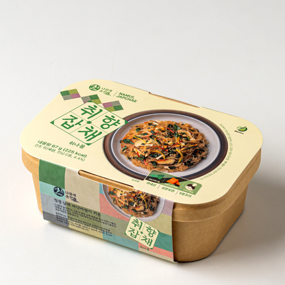 Damwoo Chwihyang Japchae: Instant Korean Glass Noodles with Chinamul (67g / 2.36oz)[담우] 취향잡채 - 취나물 67g