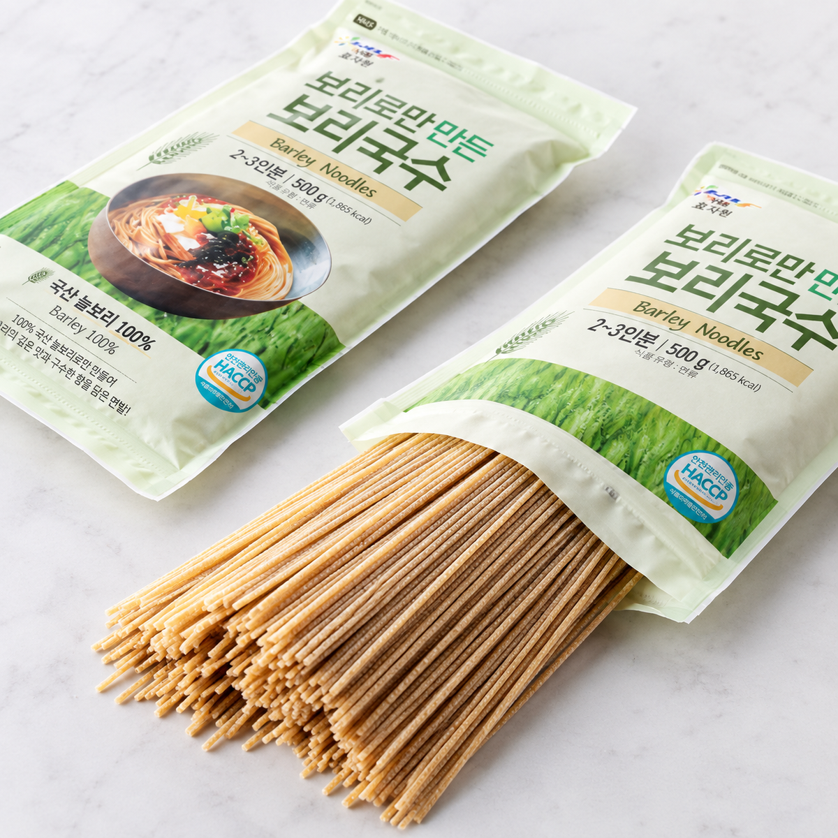 [Hyojawon] 100% Barley Noodles (500g, 17.64 oz)