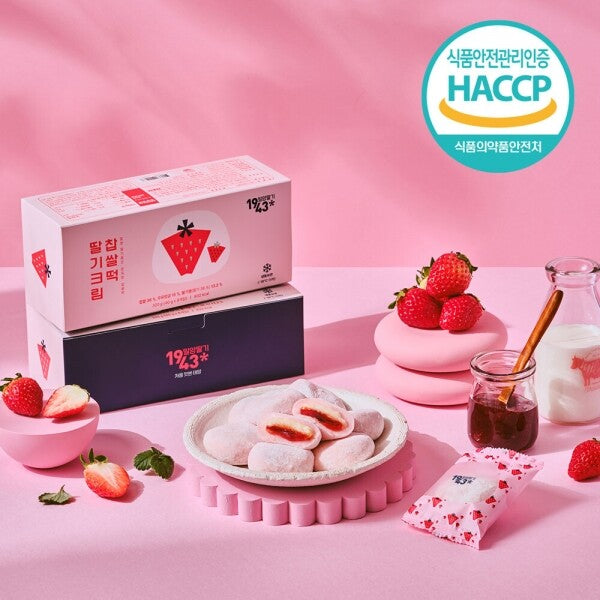 [Janong] 1943 Strawberry Cream Glutinous Rice Cakes (320g, 11.29 oz, 8P)