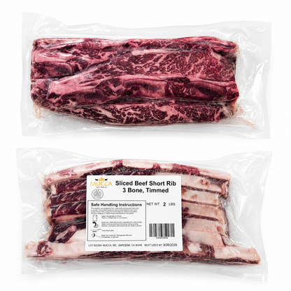 Premium Center-Cut LA Galbi (Unmarinated Beef Short Rib) (2lb)