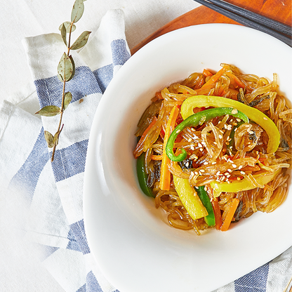 Japchae (Stir-fried Korean Glass Noodles)