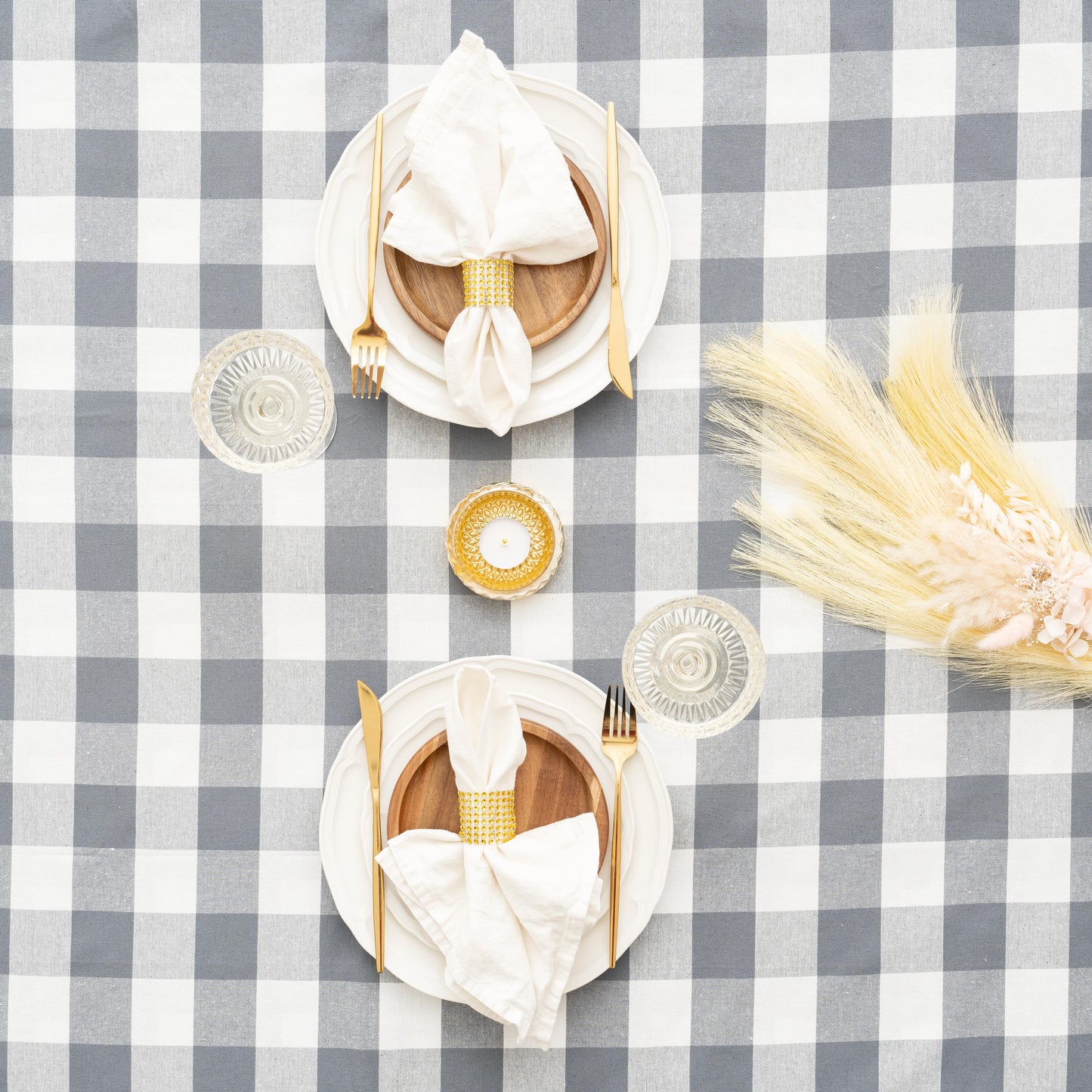 Checkered Cotton Plaid Tablecloth