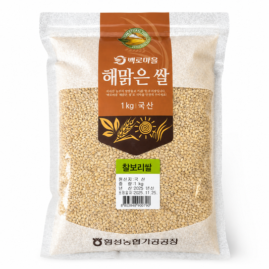 [Baekro Village] Glutinous Barley (1kg, 2.2lb)