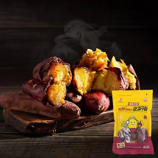 [Bulroguma] Fire-Roasted Frozen Sweet Potatoes(500g, 17.64oz)