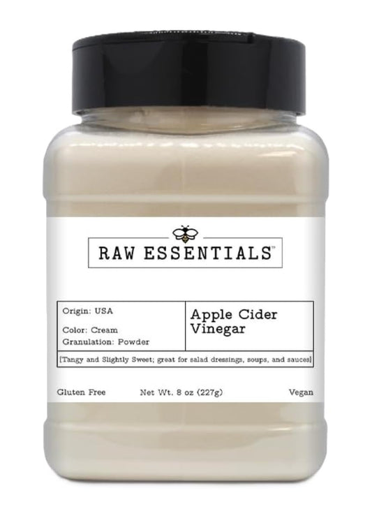Raw Essentials Apple Cider Vinegar Powder – 8 oz, Gluten-Free & Vegan
