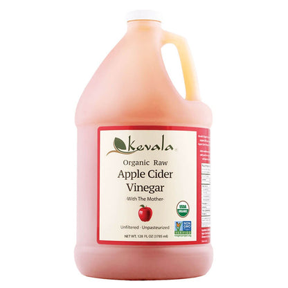 Kevala Organic Raw Apple Cider Vinegar with the Mother – 1 Gallon - MEALTONES