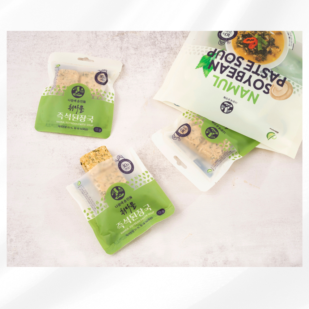 Damwoo Instant Chwinamul Doenjang Soup (12g x 5 Packets) [담우] 취나물 즉석 된장국 12g X 5 EA