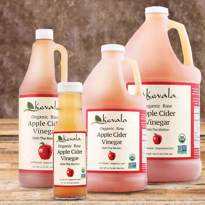 Kevala Organic Raw Apple Cider Vinegar with the Mother – 1 Gallon - MEALTONES