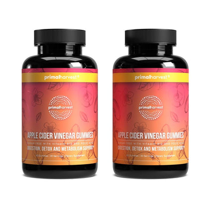 Primal Harvest Sugar-Free Apple Cider Vinegar Gummies – 750 mg, 60 Count