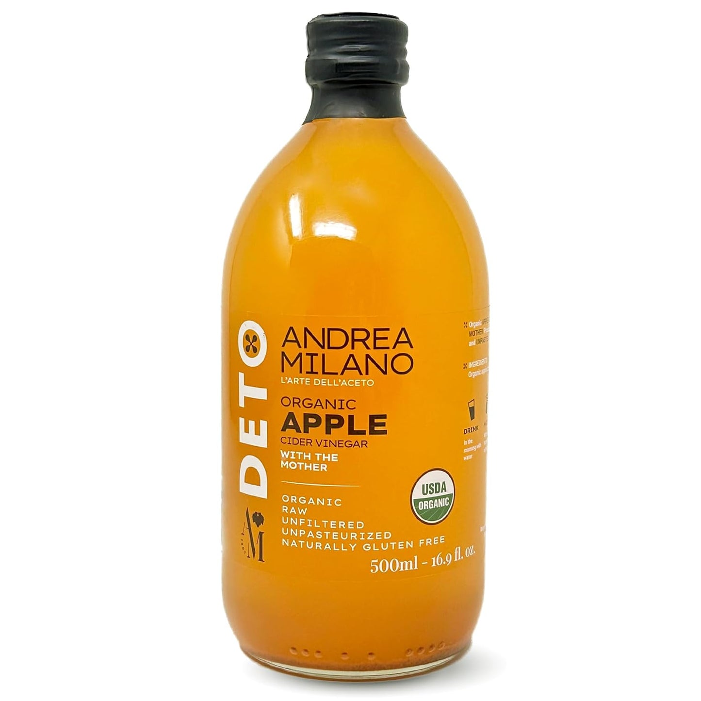 Andrea Milano Organic Apple Cider Vinegar with the Mother – 16.9 oz