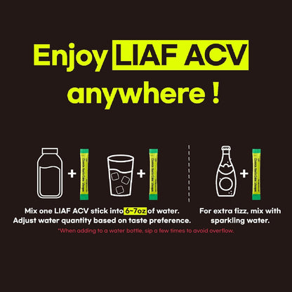 LIAF Apple Cider Vinegar Powder Drink Mix with the Mother – 10 Packets