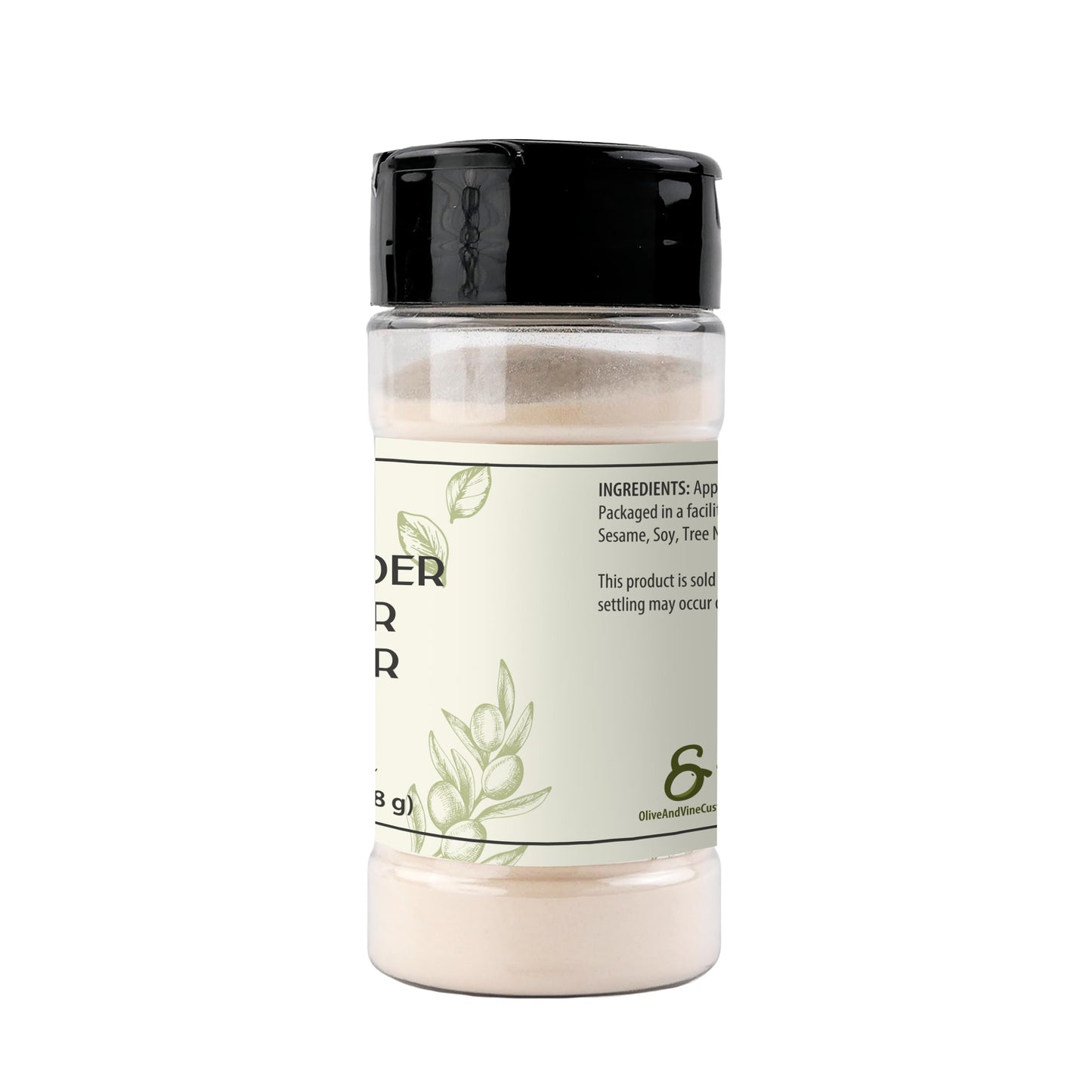 Olive & Vine Apple Cider Vinegar Powder – Tangy Seasoning for Dressings, Marinades & Recipes, 2.4 oz