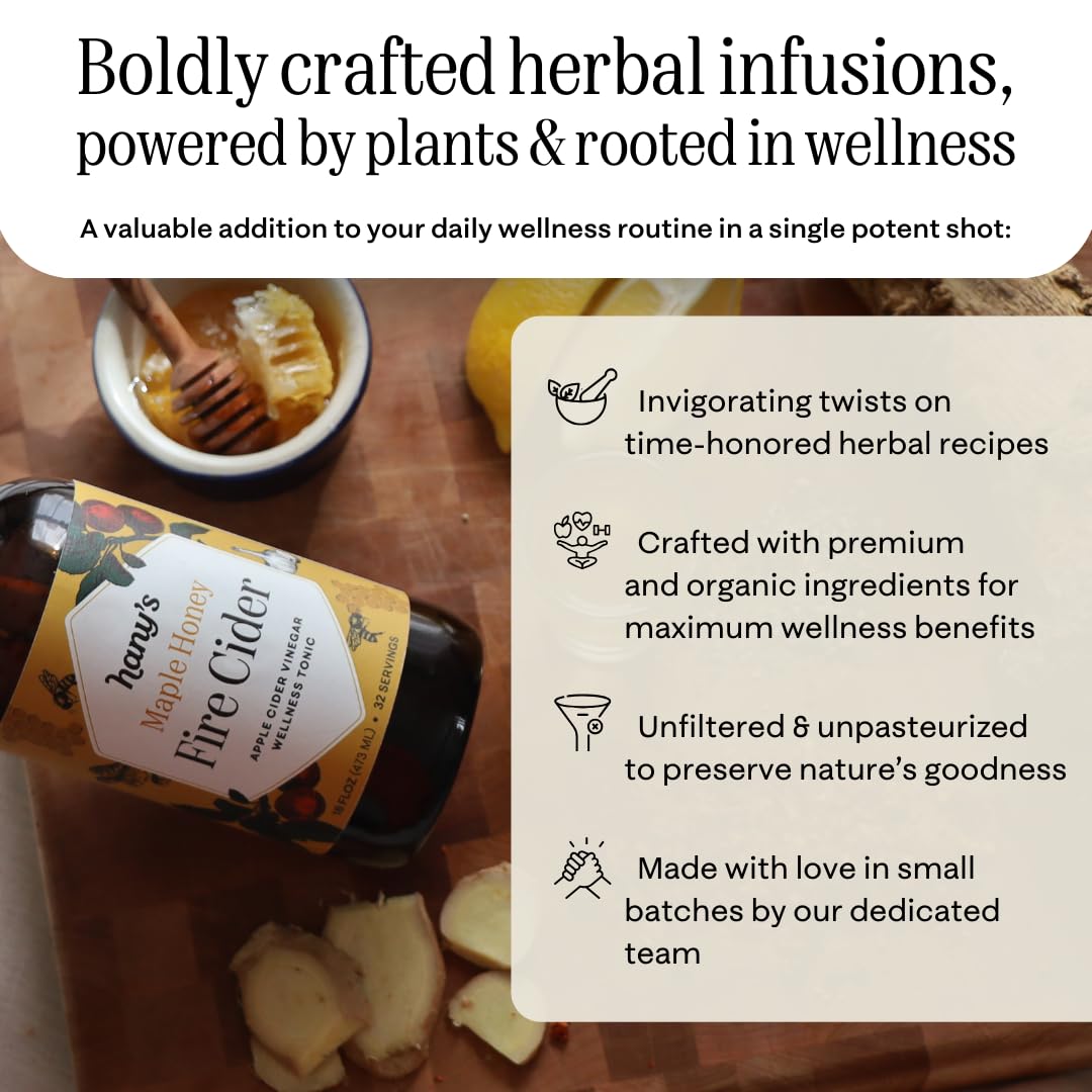 Hany’s Harvest Fire Cider – Small-Batch Apple Cider Vinegar Wellness Tonic - MEALTONES