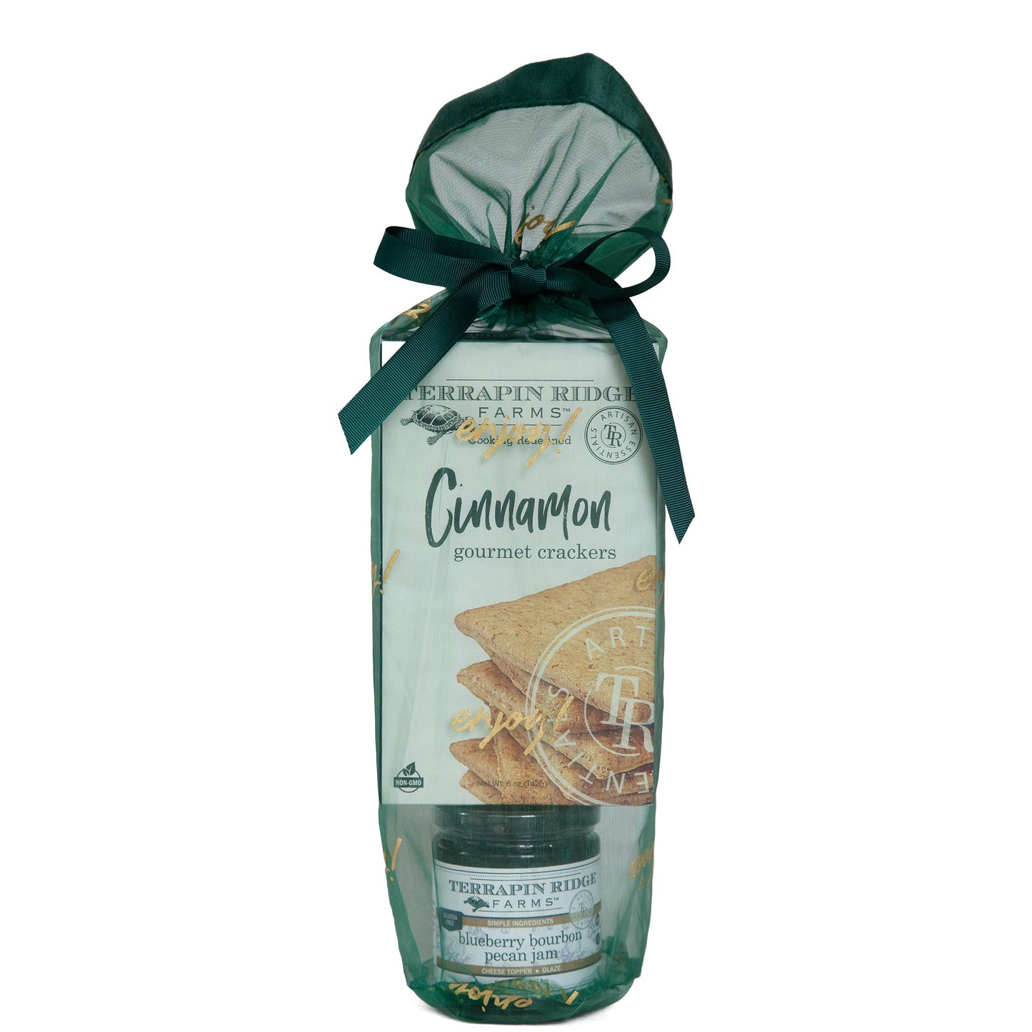 Holiday Grab and Go Giftset with Blueberry Bourbon Pecan Jam and Cinnamon Crackers