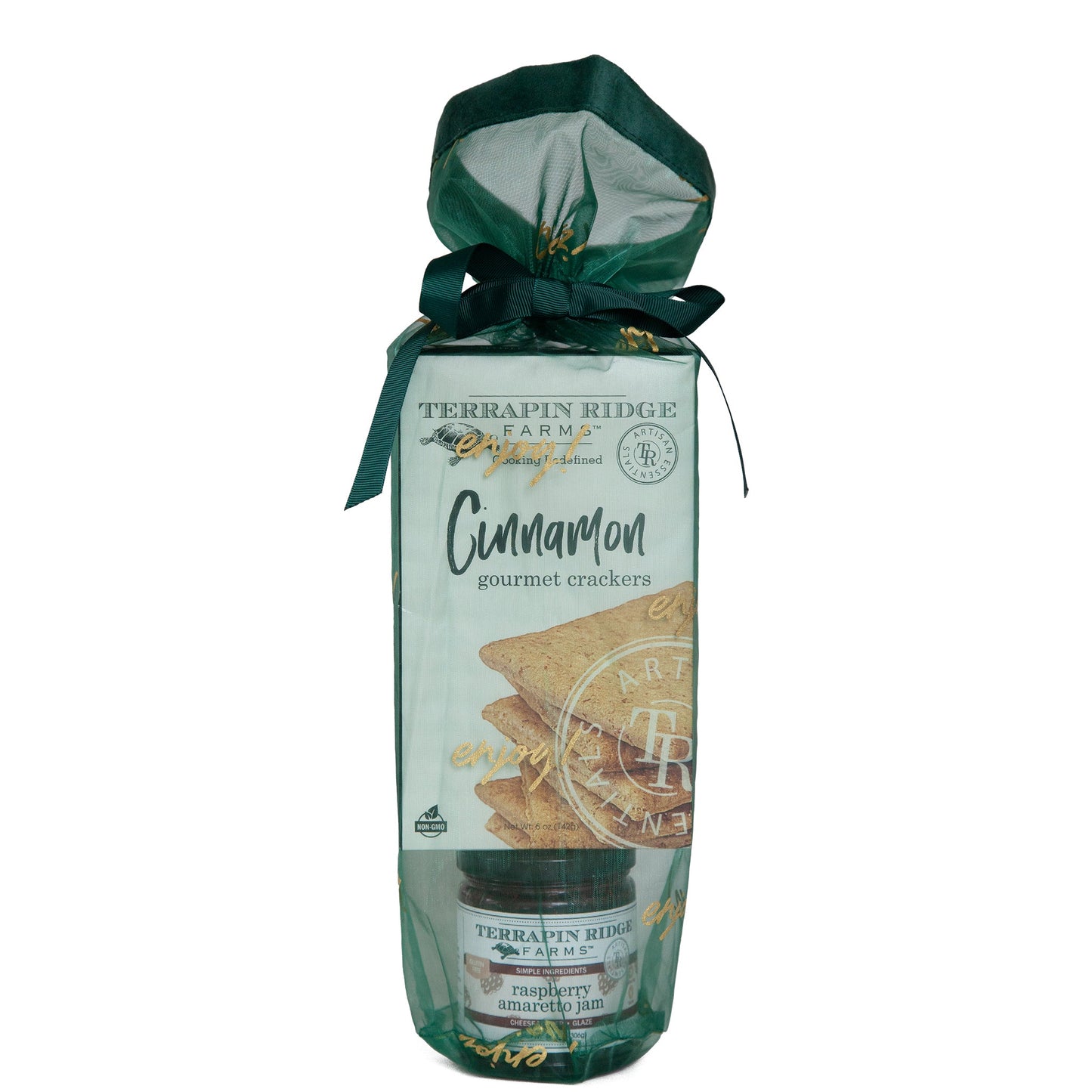 Holiday Grab and Go Giftset with Raspberry Amaretto Jam and Cinnamon Crackers