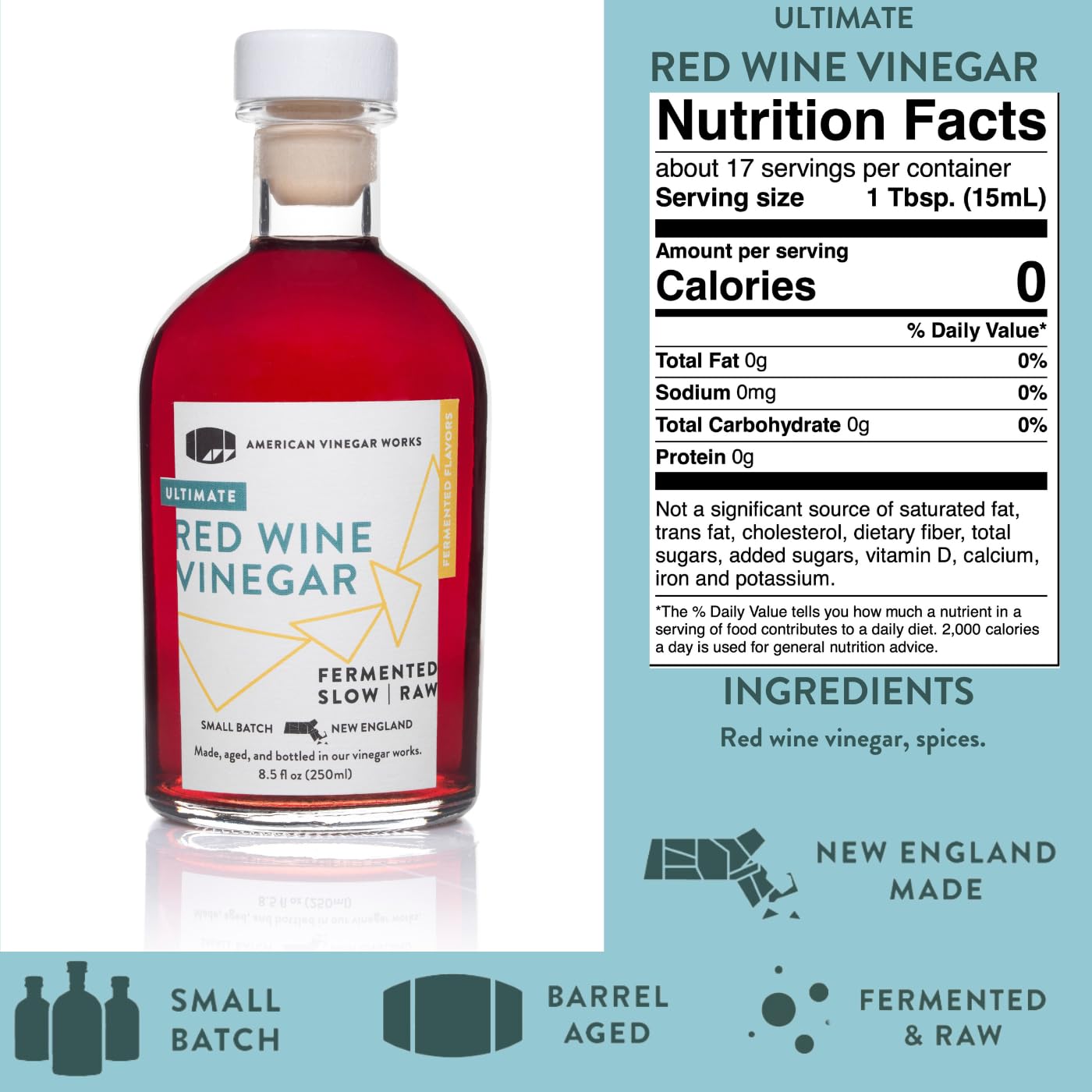 American Vinegar Works Essentials Kitchen Vinegar Collection – 4 Pack - MEALTONES